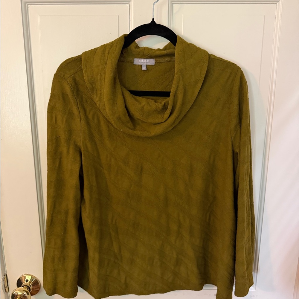 Habitat Olive Green Cowl Neck Sweater